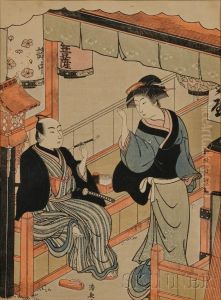 Lovers Meeting by Ippitsusai Buncho