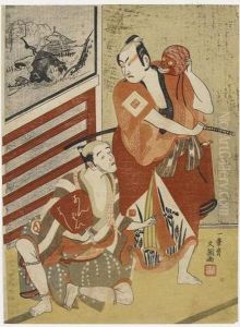 Ichikawa Komazo Ii Dans Le Role De Karigane Bunshichi by Ippitsusai Buncho