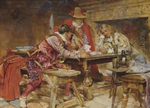 A Game Of Cards by Edgar Bundy