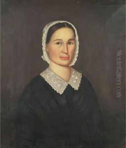Portrait Of A Woman With A Lace Collar by Horace Bundy