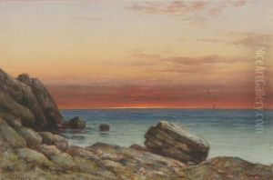 Coastal Landscape At Sunset by John Elwood Bundy