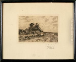 Wustrower Windmuhle Mit Fischerkaten by Franz Bunke