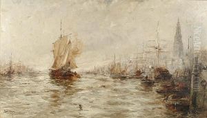 Sailing Into Antwerp Harbour