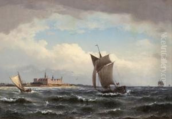 Segelschiffe Vor Schloss Kronborg - view 1