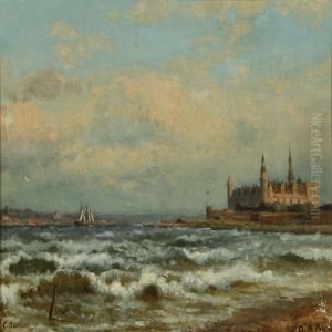 Sailling Ship With Kronborg On The Starboard Side