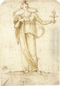 A Costume Design For 'la Pellegrina'