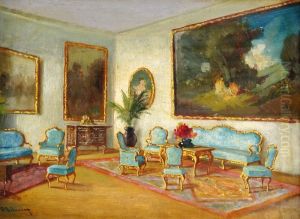 A Bourgeois Interior by Istvan Burchard-Belavary
