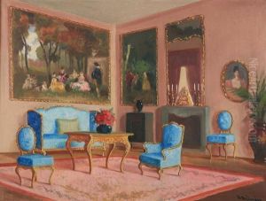 The Salon by Istvan Burchard-Belavary