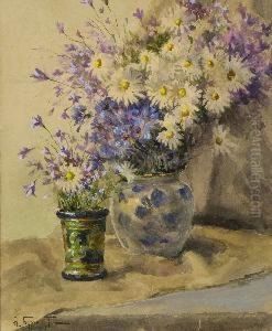 Stillleben Mit Wiesenblumen by A. Burchardt