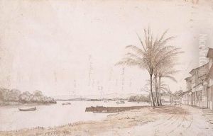 Houses On The Waterfront (formosa Beach?), Rio De Janeiro by William John Burchell