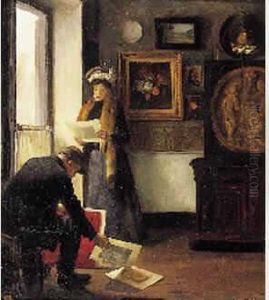 Jeune Femme Chez L'antiquaire