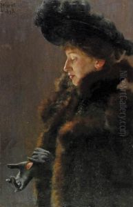 Portret Damy W Futrze by Florent Buret