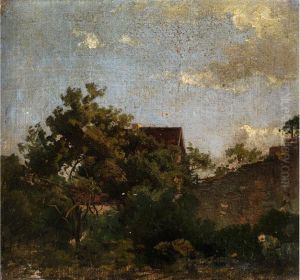 Landschaft Mit Baumen by Anton Burger