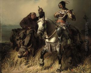 Don Quixote And Sancho Panza by Lothar Burger