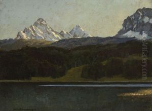 Gebirgssee Im Abendlicht by Felix Burgers