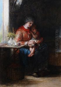 Mother And Child by Hendricus-Jacobus Burgers