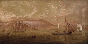 Boats On San Francisco Bay by George H. Burgess