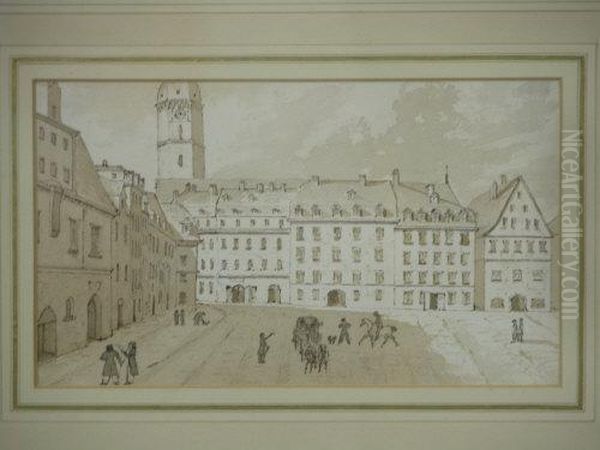 Architectural Study, A Townsquare - view 1