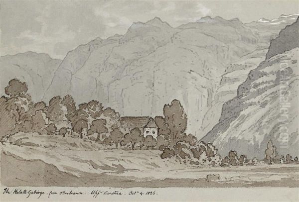 An Austrian House Nestling Amongst The Trees With Mountainsbeyond - view 1
