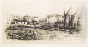 Sixteen Views Of London Including: Lindsey Wharf And The Jetty, Chelsea by Walter William Burgess