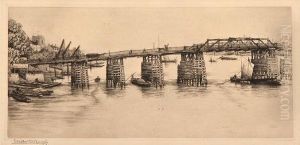 Old Battersea Bridge by Walter William Burgess