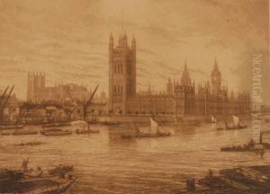 Thames Scenes At Westminster And St. Paul's