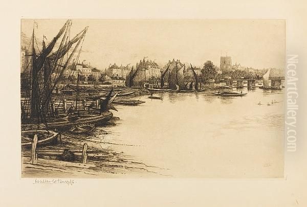 Bits Of Old Chelsea. A Series Of Forty-one Etchings... Letterpress Description By Lionel Johnson And Richard Le Galliene, Limited To 110 Copies - view 1