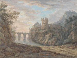 Paysage Au Pont by Jakob Burgi