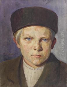 Portrait Of A Boy by Max Alfred Buri
