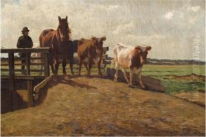 Crossing The Bridge by Augustus Nicolas Burke