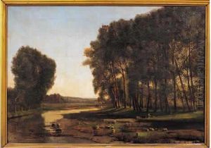 Moutons Au Paturage. by Augustus Nicolas Burke