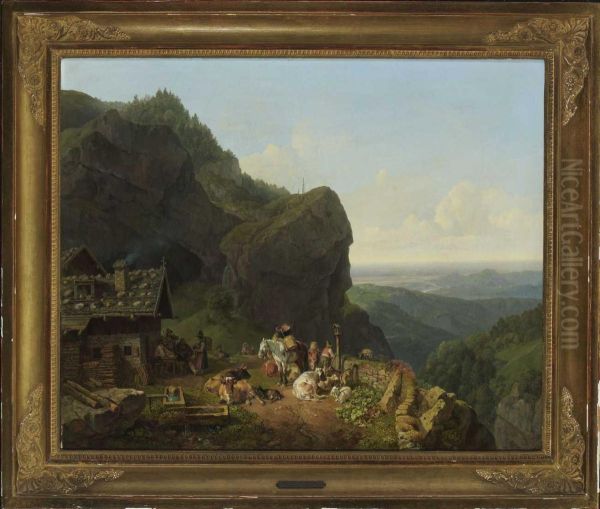 Wirtshaus Auf Der Alm Mit Alpzug. - view 1