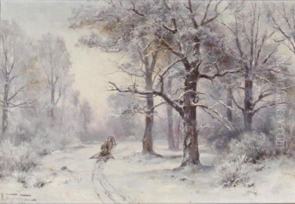 Sleigh In A Winter Landscape - view 1