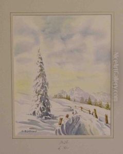 Winterlandschaft Im Voralpenland by Hedwig Burkhardt