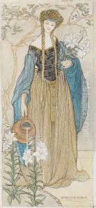 Watering The Lilies by Averil Mary Burleigh