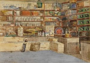Interior Of A Country Store by Sydney Richmond Burleigh