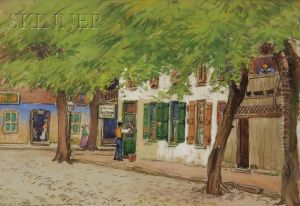Cleaning The Shop Windows/a Street Scene