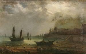 Port Of Harve By Moonlight