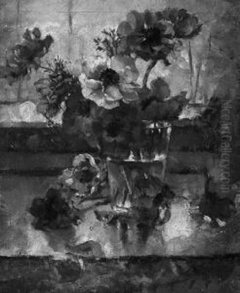 P. "blumenstillleben". Sign. Ol Auf
Lwd. Doubliert. 36 X 29,5 Cm. Rahmen - view 1