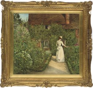 A Surrey Garden by Sir Edward Coley Burne-Jones
