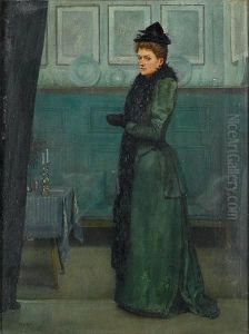 The Visitor by Sir Edward Coley Burne-Jones