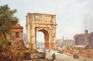 The Arch Of Titus, Rome by Augustus Burnett-Stuart