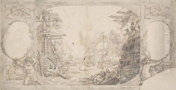 Study For The 'attack On Copenhagen' - view 1