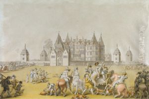 Return From The Chase, Westwood House, Worcestershire, The Seat Ofsir John Packington by Edward Francis Burney
