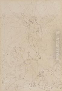 An Angel Appearing To A Knight by Edward Francis Burney
