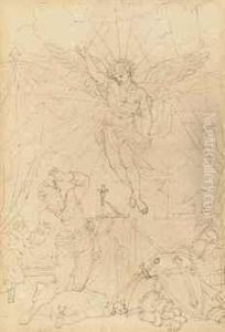 An Angel Appearing Before A Praying Soldier