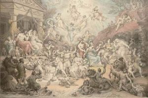 The Marriage Of Peleus And Thetis On Mount Pelion by Edward Francis Burney