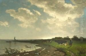 Hollandische
Uferlandschaft. by Richard Burnier