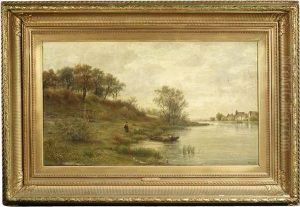 Mainufer Unter Bewolktem Himmel by Karl Peter Burnitz