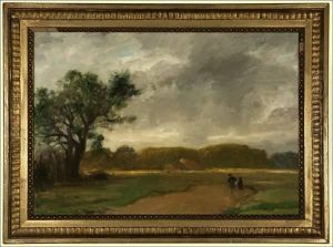 Two Figures In A Landscape by Karl Peter Burnitz